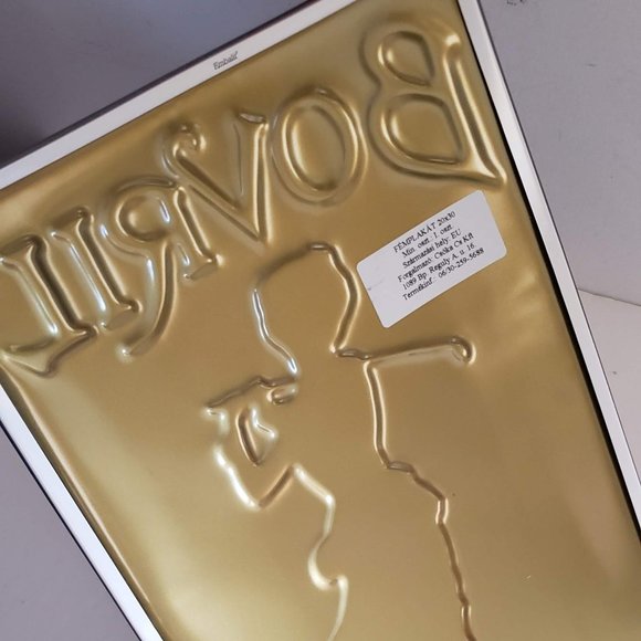 New VINTAGE Sturdy Metal Tin Sign Europe Woman Playing Golf BOVRIL - Picture 4 of 12